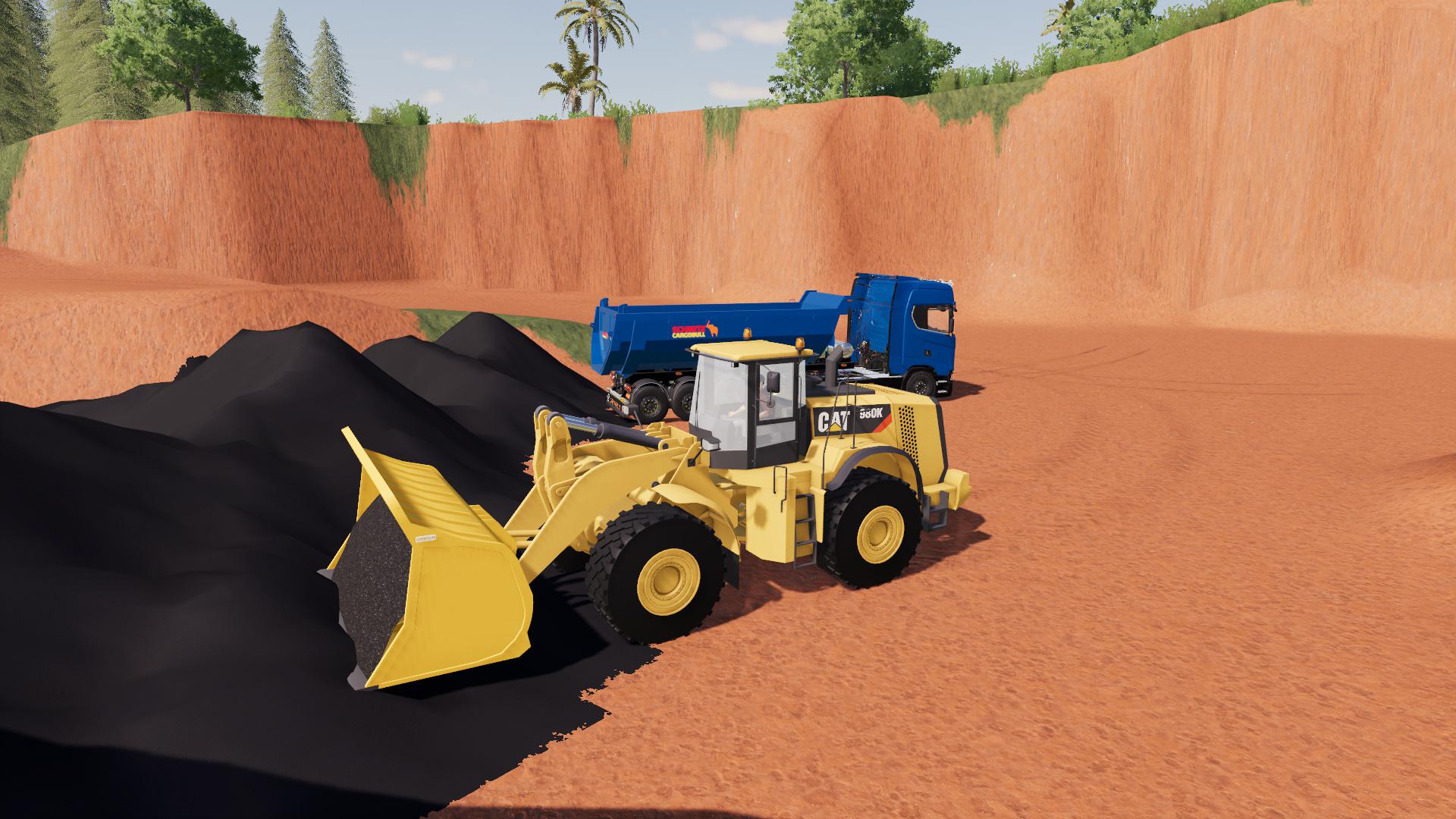 Угольная лопата для 980k Cat Loader V10 Fs19 Farming Simulator 22 мод Fs 19 МОДЫ 3296