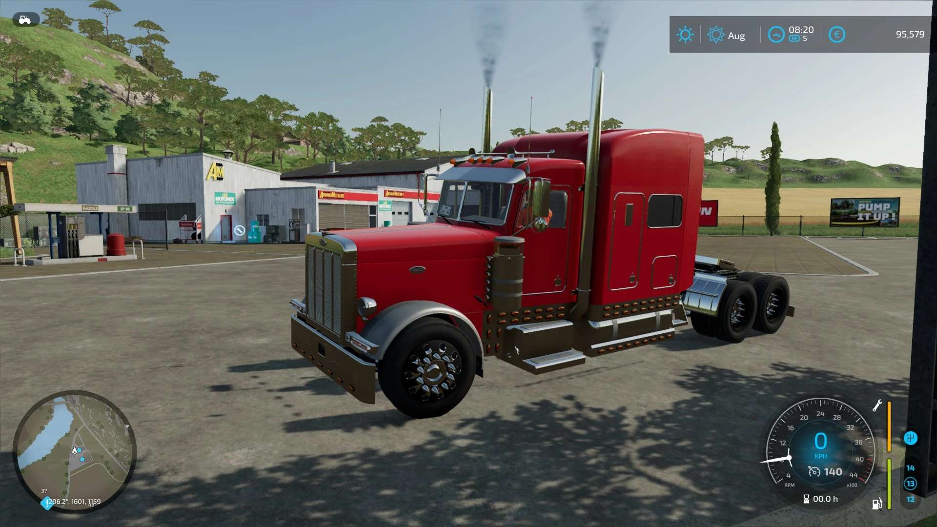 Peterbilt 379 с американским флагом