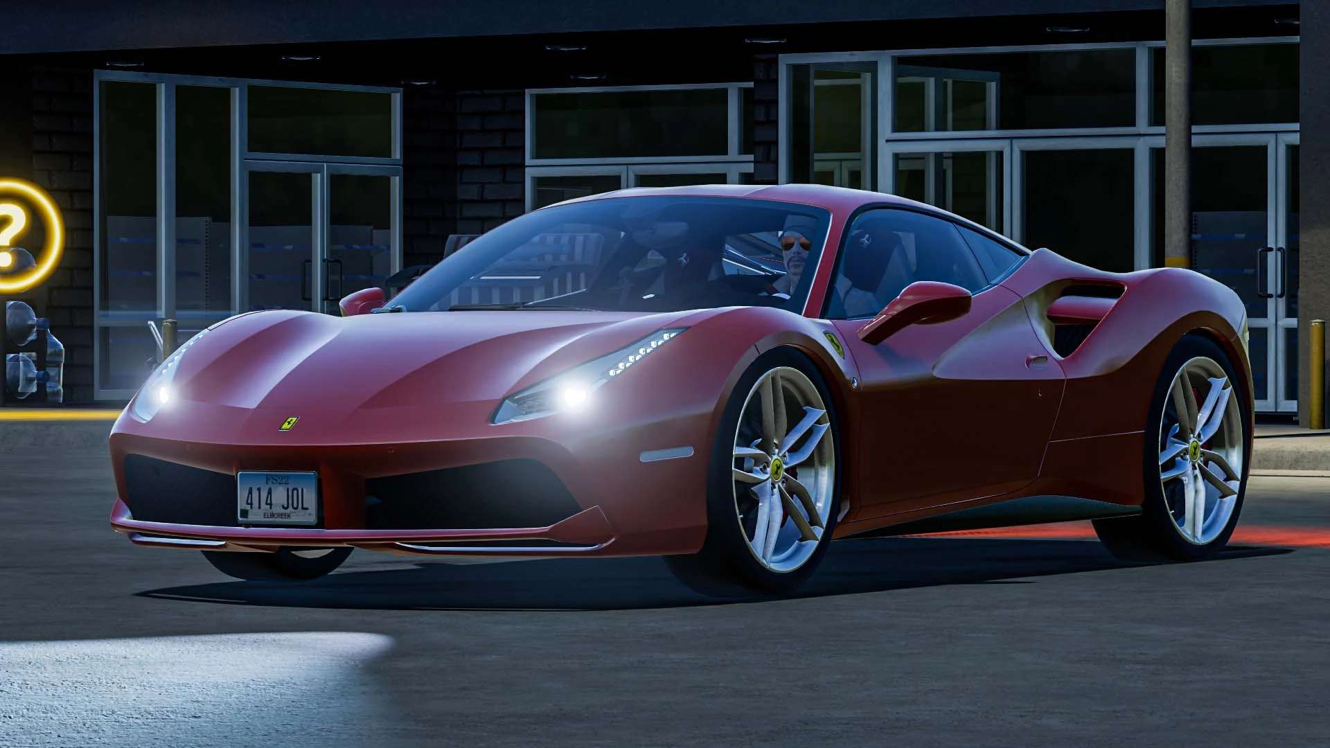 Ferrari 488 GTB 2015 суперкар черный