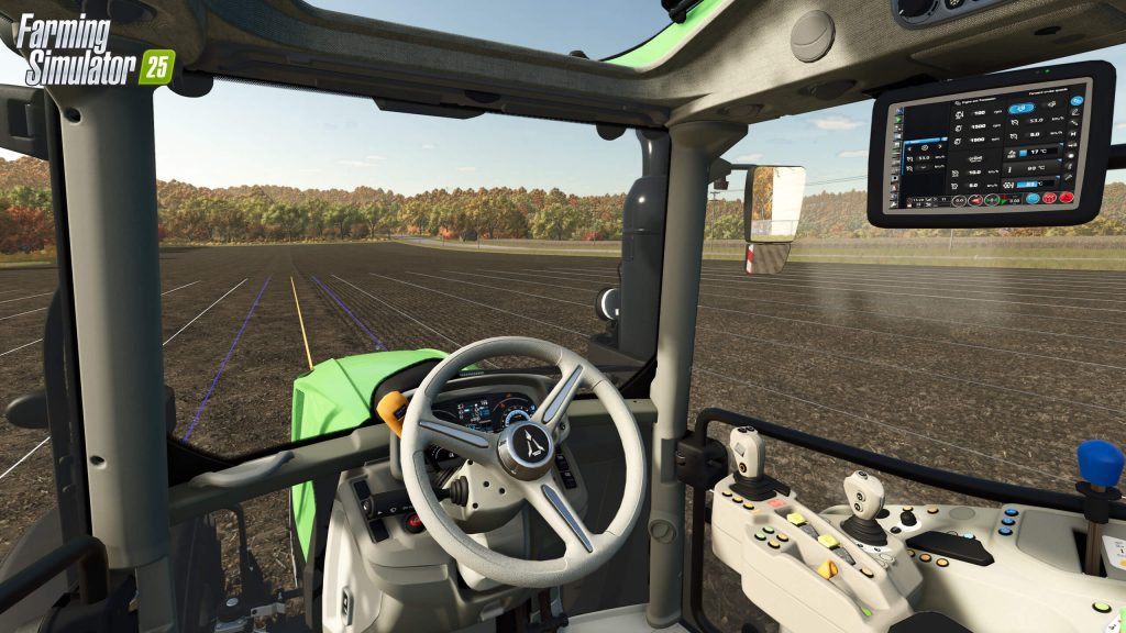 Использование помощников ИИ или GPS (вспомогательное рулевое управление) в Farming Simulator 25 